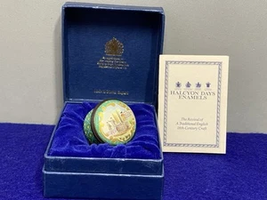 Vintage Halcyon Days England British Museum Wine Merchants Trinket Pill Box wbox - Picture 1 of 10