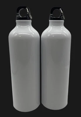 Aluminum Water Bottle 25 fl oz BPA Free White Lot Of 2 - Image 1 of 3