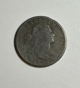 1796 Reverse of 1794 Draped Bust Large Cent Early US Copper Coin VF Details - Picture 1 of 9