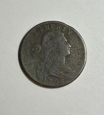 1796 Reverse of 1794 Draped Bust Large Cent Early US Copper Coin VF Details - Image 1 of 4