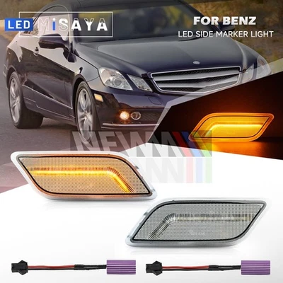 Clear Led Front Side Marker Light For 10-13 Mercedes Benz E-Class C207 A207 W207 - Image 1 of 4