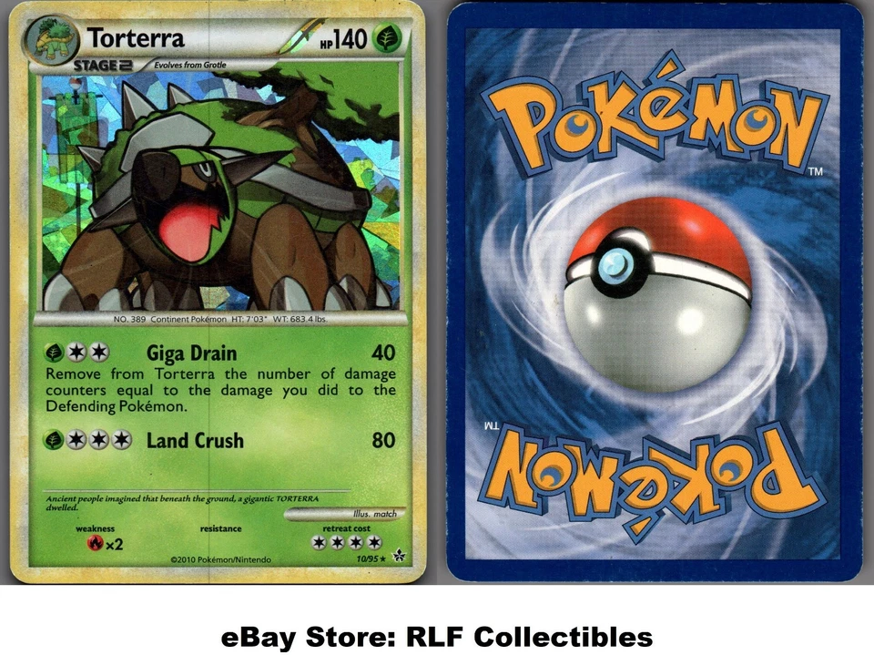 2010 Pokemon, HGSS Unleashed Promos, #10/95 Torterra, Cracked Ice Holo Rare - Image 1 of 1