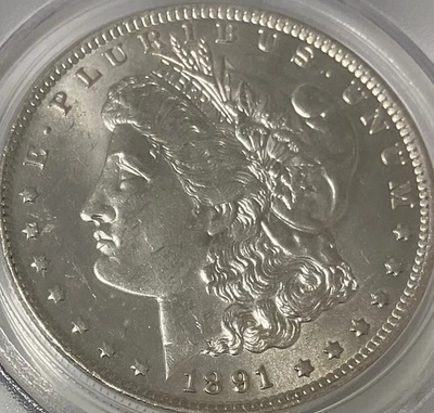 1891 CC Morgan Dollar - spitting eagle PCGS MS62 - Image 1 of 4
