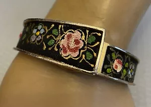 Orologio bracciale smaltato donna vintage anni 60 morsetto nascosto Windup Eldorado 21 gioiello - Foto 1 di 11
