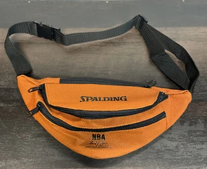 Vintage Spalding Official NBA Game Ball Basketball Fanny / Waist Pack Bag Orange - Picture 1 of 4