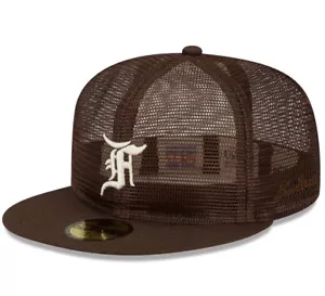 Fear of God X New Era 59FIFTY Mesh Fitted Hat Cap Brown Men’s Size 7 1/4 NEW NWT - Picture 1 of 7