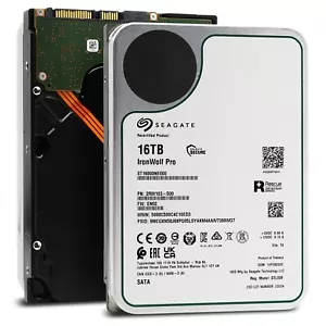 Disque dur d'entreprise Seagate IronWolf Pro 16 To ST16000NE000 7200 tr/min SATA 6 Go/s 3,5" - Photo 1/10