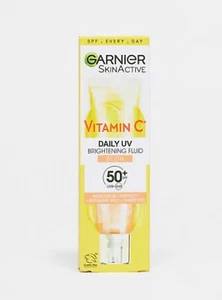 Garnier Skin Active Vitamin C Daily UV Brightening Fluid Glow SPF50+ 40ml - Picture 1 of 2