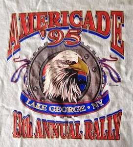 DE COLECCIÓN - AMÉRICA - 13º RALLY ANUAL - LAGO GEORGE NUEVA YORK - CAMISETA - MEDIANA - RARA - Imagen 1 de 7