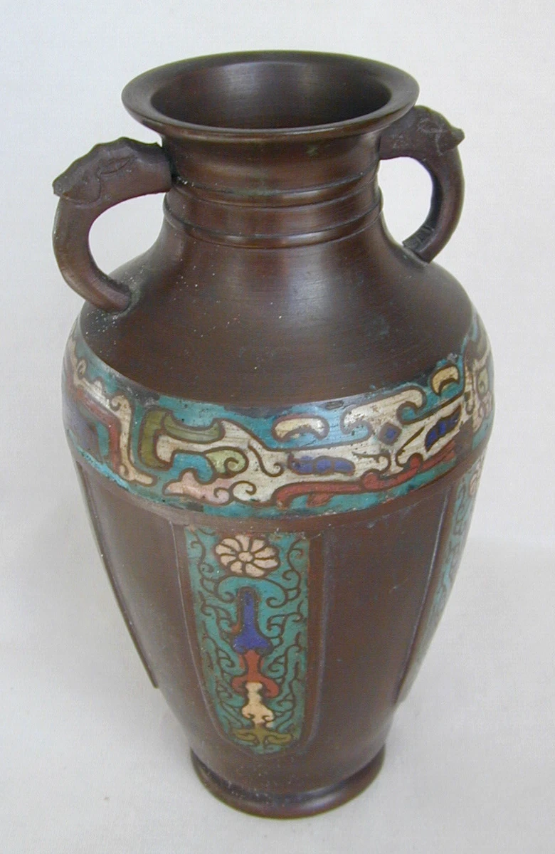 青銅製彫刻花瓶　(SA04)