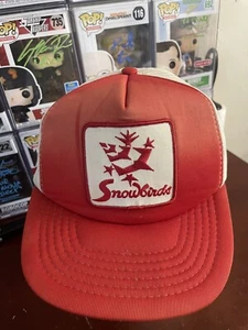 Sombrero/gorra de camionero vintage Snowbirds Snapback con rojo descolorido - Imagen 1 de 4