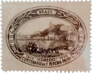 2 PEÇAS Brasil 1936 Centenário Nascimento F. Pereira Passos Completamente NOVO - Picture 1 of 2