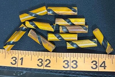 (10) ANTIGUO 1" tubo de pelo de hueso tallado cuentas indias sioux pechera comercio de pieles años 1700 Foto 1 de 4