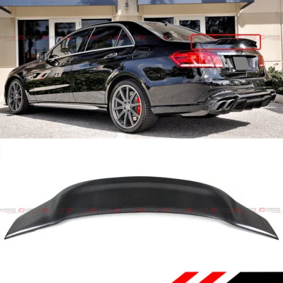 FOR 2010-16 MERCEDES BENZ W212 E-CLASS SEDAN R STYLE CARBON FIBER TRUNK SPOILER - Image 1 of 4