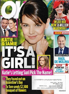 OK! Magazine March 14 2016 Katie Holmes Raul De Molina Kesha Gerard Butler - Picture 1 of 5