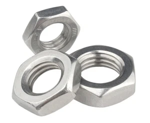 304 Edelstahl M6~M24 Feingewinde Sechskant dünne Kontermuttern A2 304 Edelstahl - Bild 1 von 12
