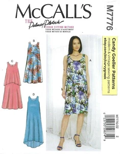 McCall's M7776 Tent Dress in 2 Lengths w Overlay, Shaped Hem Sz 4-14 UNCUT OOP - Picture 1 of 4