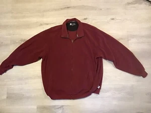 Jos. A. Bank Leadbetter Golf Jacket Maroon Fleece Full Zip Size Large - Picture 1 of 6