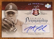 Jonathan PAPELBON 2007 UD Premier Penmanship RC AUTO #PEN-PA 1/1 NM Red Sox