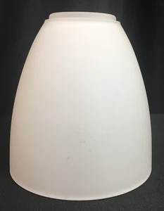 White Frosted Glass Shade for Ceiling Fan ~ 5" T ~ 1.75" Top & 4.5" Bottom Dia - Picture 1 of 8