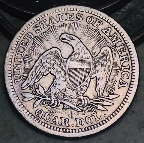 1853 Seated Liberty Quarter 25C RAYS ARROWS High Grade Silver US Coin CC17021 Cover