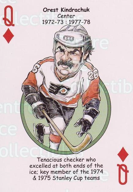 2010 Philadelphia Flyers Heroes Playing Card #25 Orest Kindrachuk - Image 1 of 1