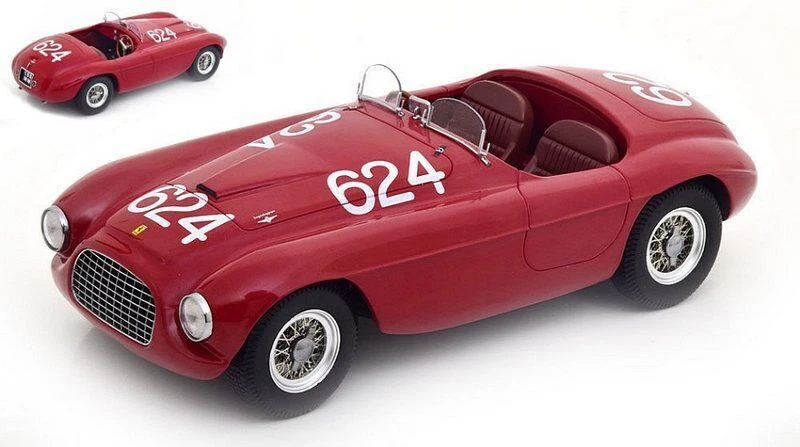 KK SCALE 1:18 AUTO DIE CAST FERRARI 166 WINNER MILLE MIGLIA 1949 #624 KKDC180915 - Immagine 1 di 1