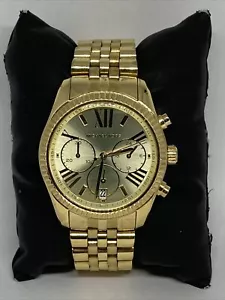 Michael Kors Lexington MK5556 Women Gold Stainless Steel Analog Dial Watch MP896 - Picture 1 of 12