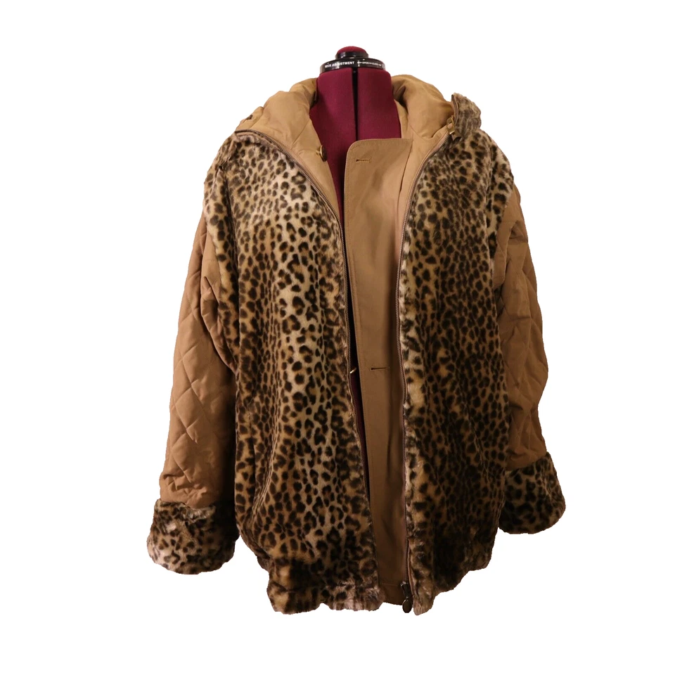 Gallery Reversible 2 Lados Mujer Chaqueta Ligera Leopardo Beige Talla S  Foto 1 de 4