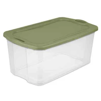 Sterilite Extra Large Storage Bin, 120 Quart EZ Carry Clear Plastic Storage Cont