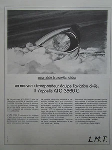 5/1971 PUB LMT BOULOGNE TRANSPONDEUR AVIATION CIVILE ATC 3560 C ORIGINAL AD - Imagen 1 de 1
