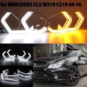 M4 Style Turn signal DRL LED Angel Eyes Kit For BENZ CLS W219 C219 2004-2010 - Picture 1 of 22
