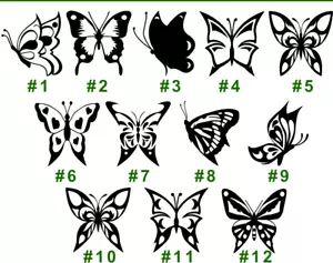 Calcomanía de vinilo mariposa pegatina para coche ventana parachoques pared portátil iPhone insectos alas - Imagen 1 de 17