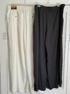 2 pantaloni donna Worthington gamba dritta larga elastico in vita taglia XXL NUOVI CON ETICHETTE - Foto 1 di 12