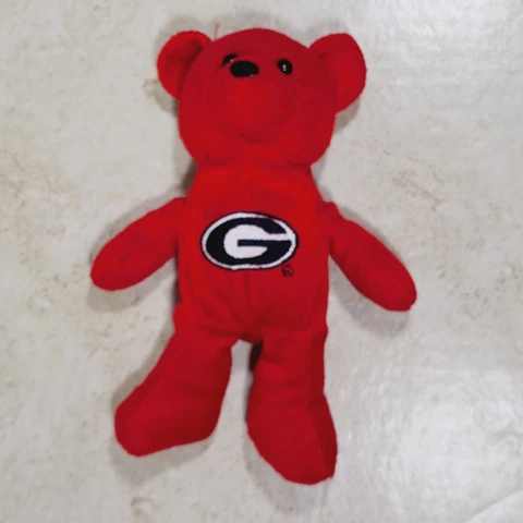 Jenkins Enterprises Georgia Bulldogs Red Teddy Bear Bean Plush 9" Rare HTF Cover