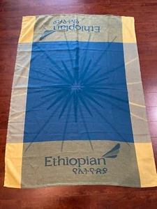 Ethiopian Airlines In-Flight Blanket Throw 100% Polyester Blanket - Imagen 1 de 4