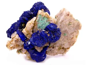 CRISTAUX AZURITE, MALACHITE ROSETTE - Maroc - 3,5 x 2,7 x 2cm - Imagen 1 de 7