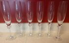 VTG CLARO BY POTTERY BARN FLUTED CHAMPAGNE GLASS 11 5/8" (8oz) LOT OF 6