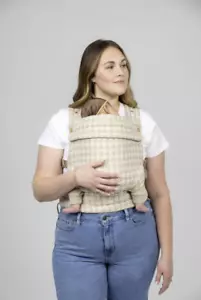 The Monarch Baby Carrier by MABĒ - Houndstooth Beige Hip, 3 safe carry positions - Picture 1 of 6
