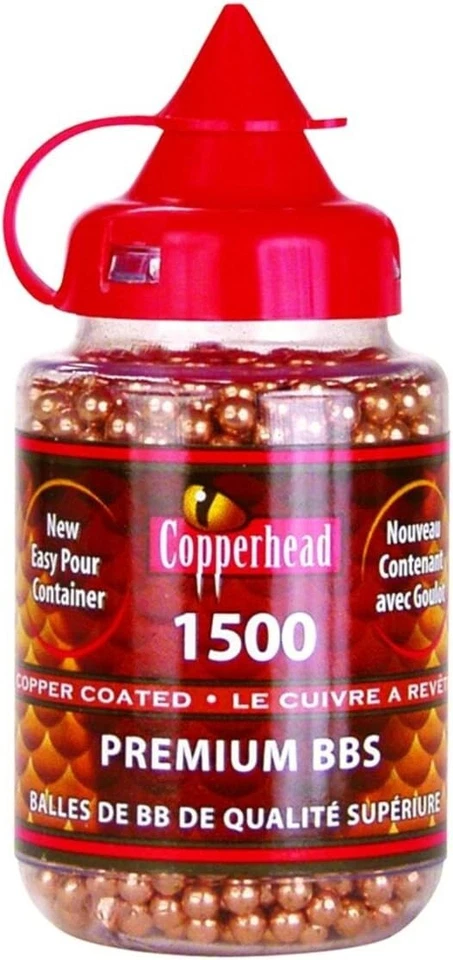 Crosman 1500 Copper Head Precision Copper Coated Steel BB's Easy Pour