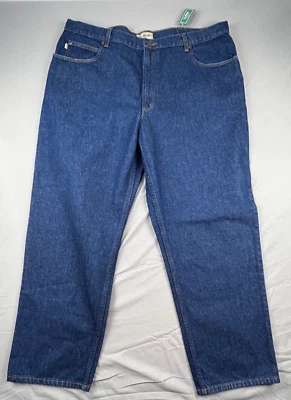 NWT L.L. BEAN Relaxed Fit 40x30 Men's Classic Blue Jeans Heavy Denim 100% Cotton - Image 1 of 4
