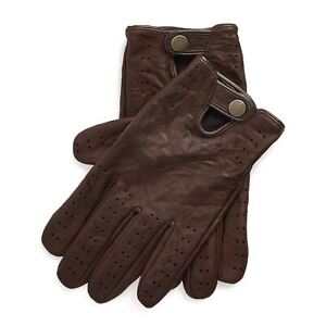 [PG0112-203] Mens Polo Ralph Lauren PERFORATED DRIVING TOUCH GLOVES