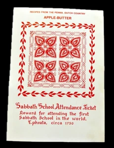 Postkarte 1987 Apfelbutter Rezept Gelee Marmelade Pennsylvania Holländisches Land - Bild 1 von 3