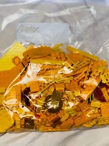LEGO 6 oz Yellow BULK LOT Authentic Genuine Bricks Pieces Part - Picture 1 of 2