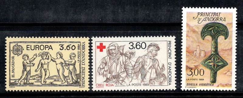 Andorra French 1989 Yv. 380-381 MNH 100% Red Cross, Heritage, Cept - Image 1 of 1