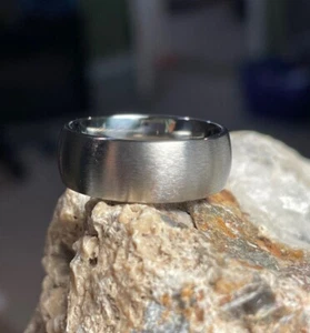 8mm Standard Dome Profile Titanium Band, Wedding, Anniversary Ring - Picture 1 of 7