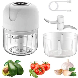 Elektrisch Zerkleinerer 250+100 ml Gemüseschneider Universal Multi Zwiebelhacker - Bild 1 von 18