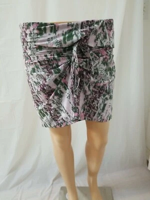 IRO Ettie Skirt Sz 0 Multicolor Floral Print Rouged Elastic Waist Drawstring - Image 1 of 4
