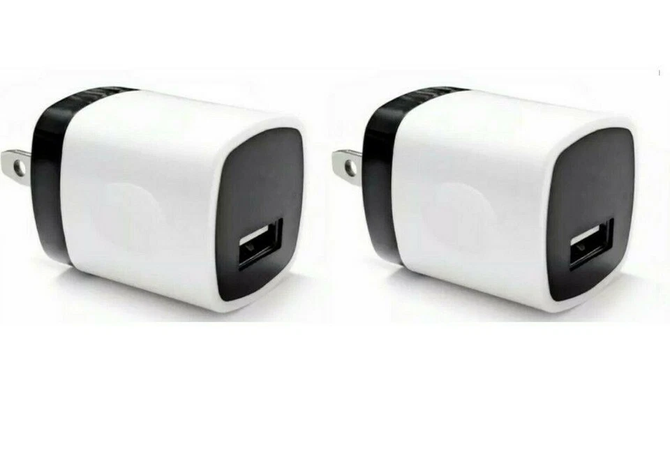 2x 1A USB Power Adapter AC Home Wall Charger US Plug FOR iPhone Universal LG - Image 1 of 1