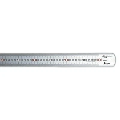 Regra de aço inoxidável SHINWA acabamento cromado rígido 1mm divisória 1m 1000mm 13498 - Imagem 1 de 4